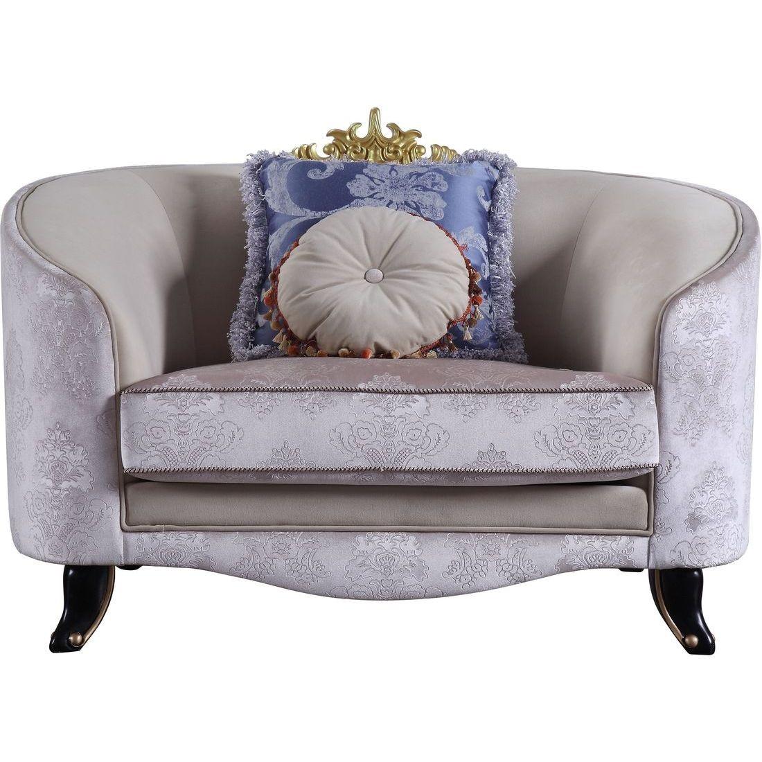 

    
Luxury Cream Fabric Chair Sheridan-53947 Acme Traditional Classic
