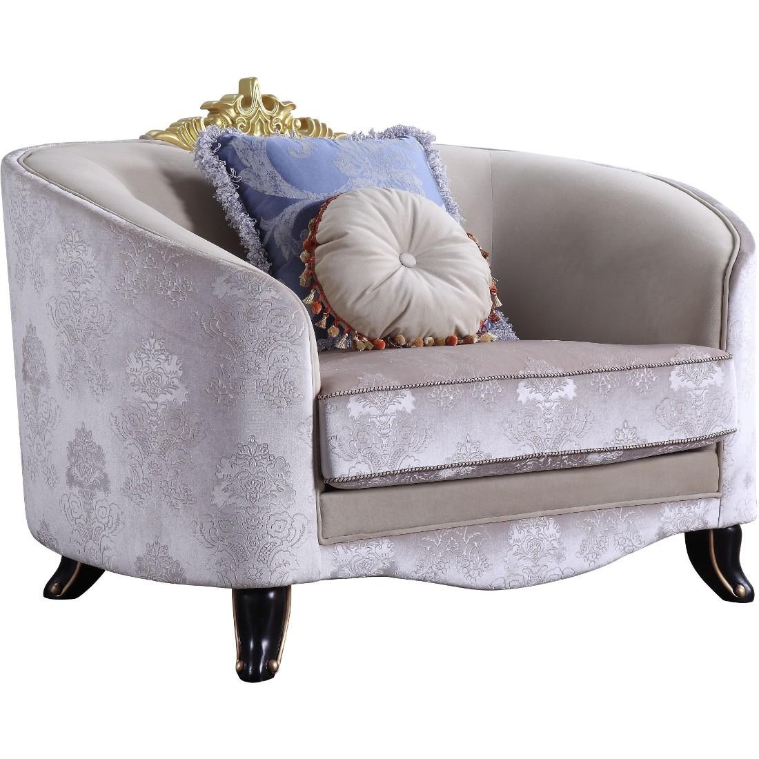 

    
Luxury Cream Fabric Chair Sheridan-53947 Acme Traditional Classic
