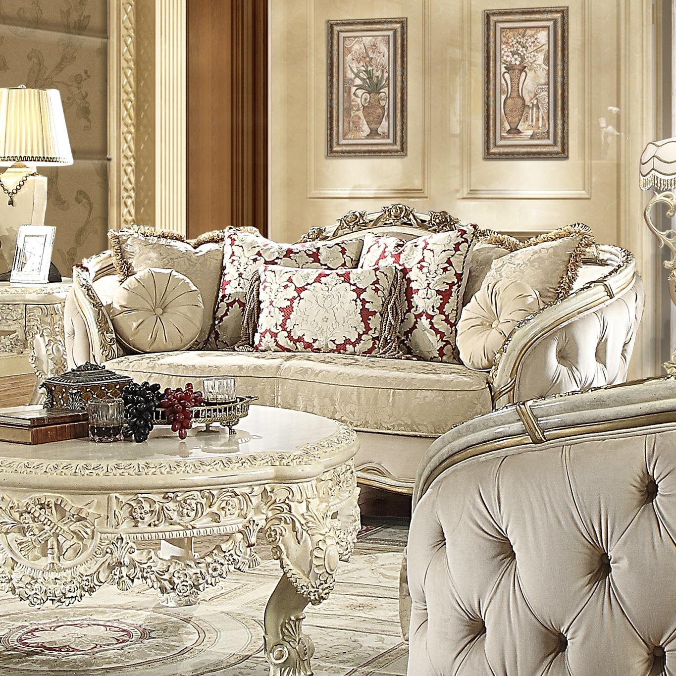 

    
Homey Design Furniture HD-7310 Sofa Set Cream/White/Beige HD-7310-2PC
