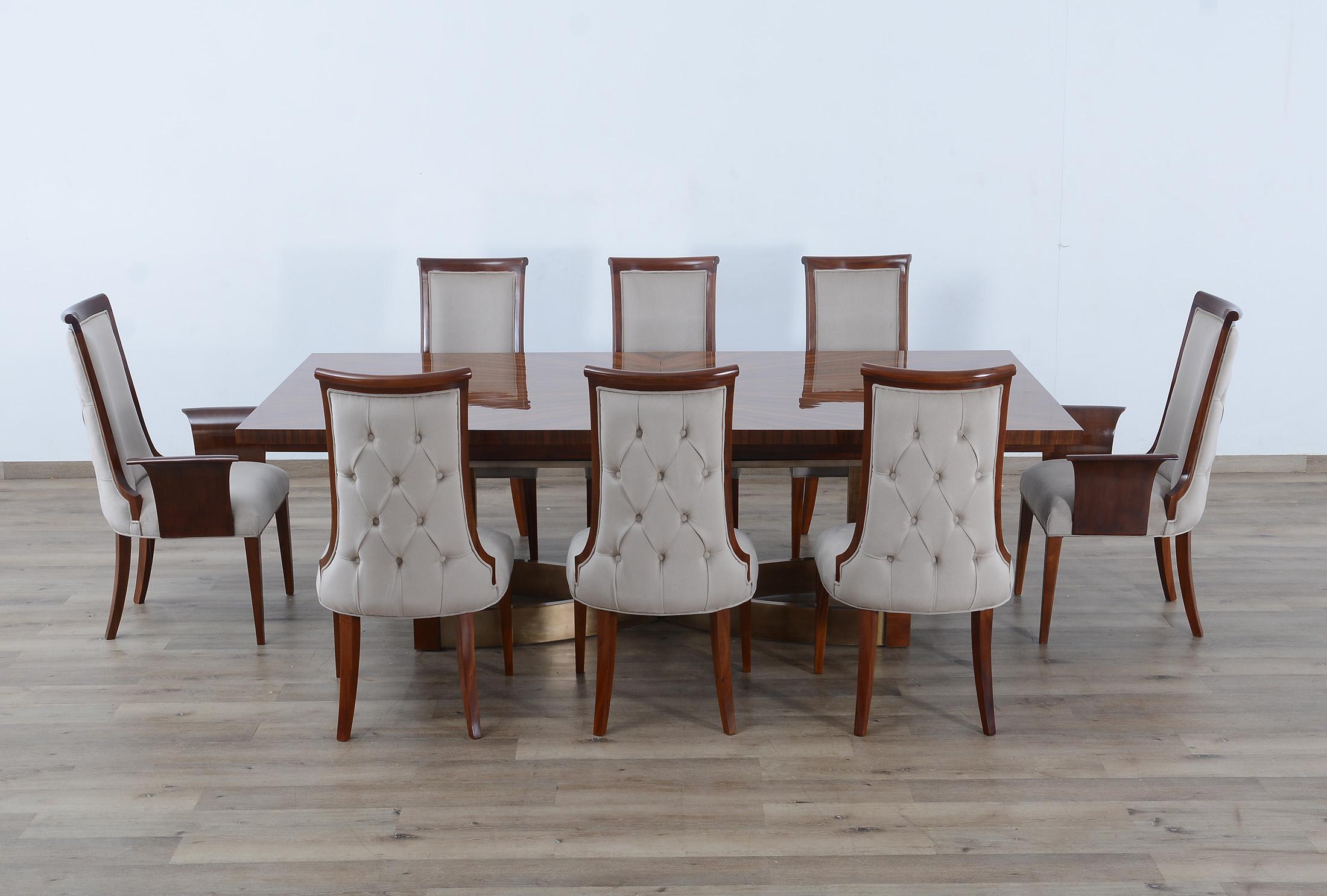 

    
Luxury Dark Mocha & Light Gray GLAMOUR Dining Chair Set 2Pcs EUROPEAN FURNITURE
