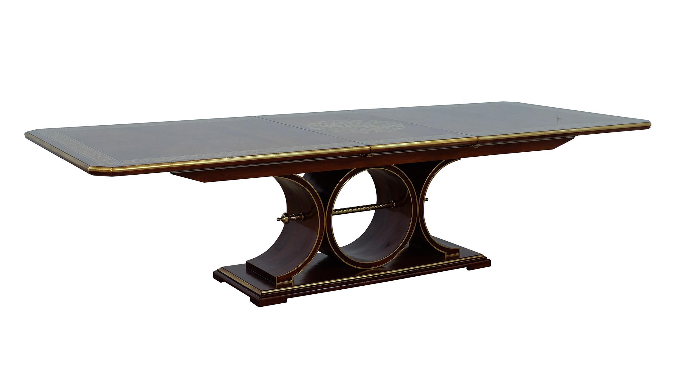 

    
EUROPEAN FURNITURE ROSELLA Dining Table Set Ebony/Red/Gold 44697-DT-Set-11-Red
