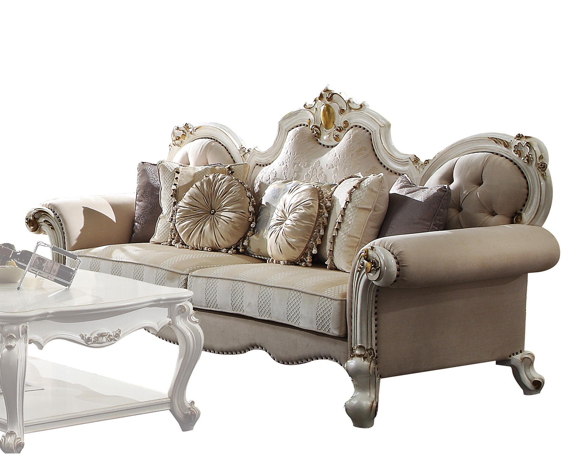 

    
Acme Furniture Picardy II 55460 Sofa Set Pearl/Antique/Gold 55460-Set-2 Picardy II
