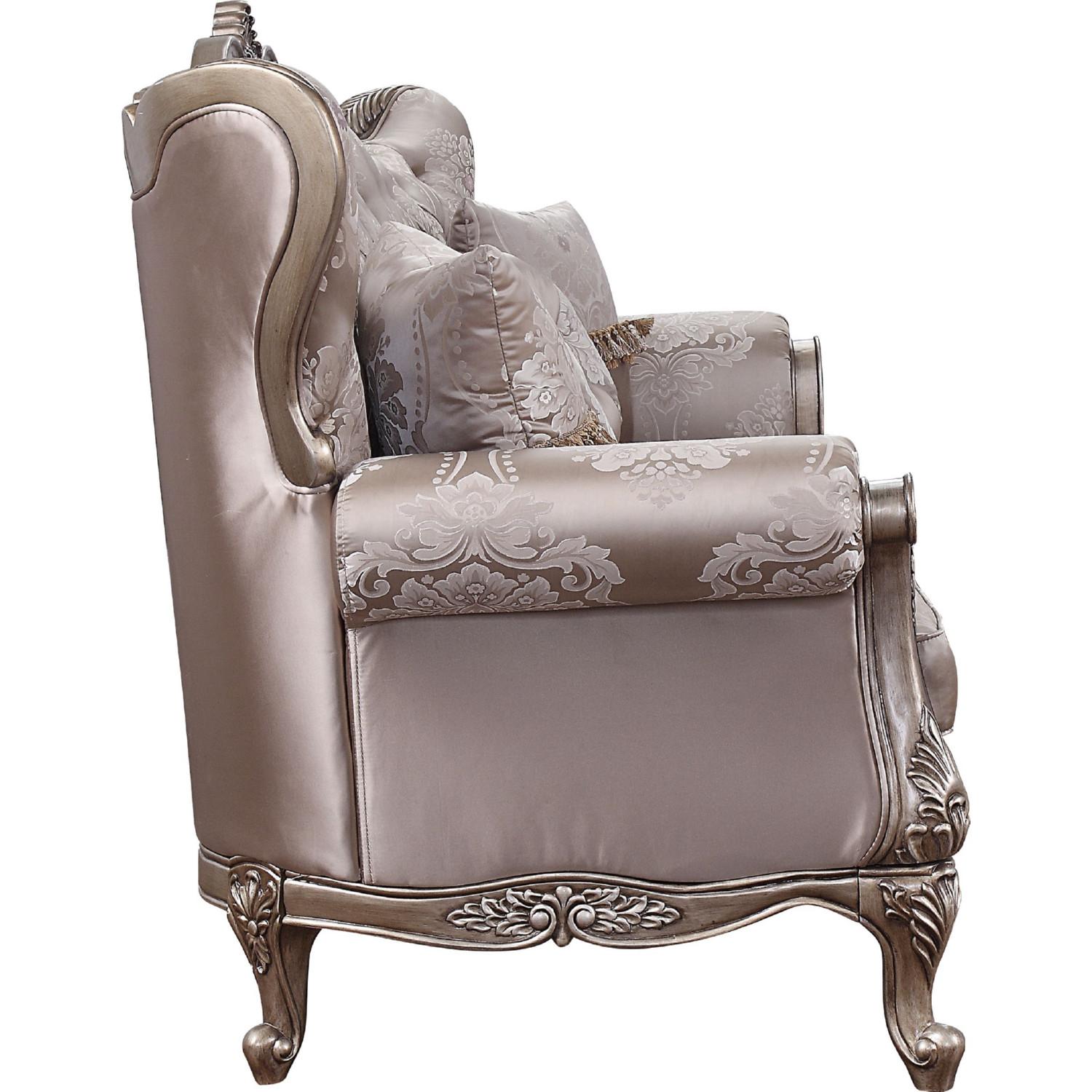 

    
 Order  Luxury Fabric & Champagne Sofa Set 3 Pcs Jayceon 54865 ACME Traditional Classic
