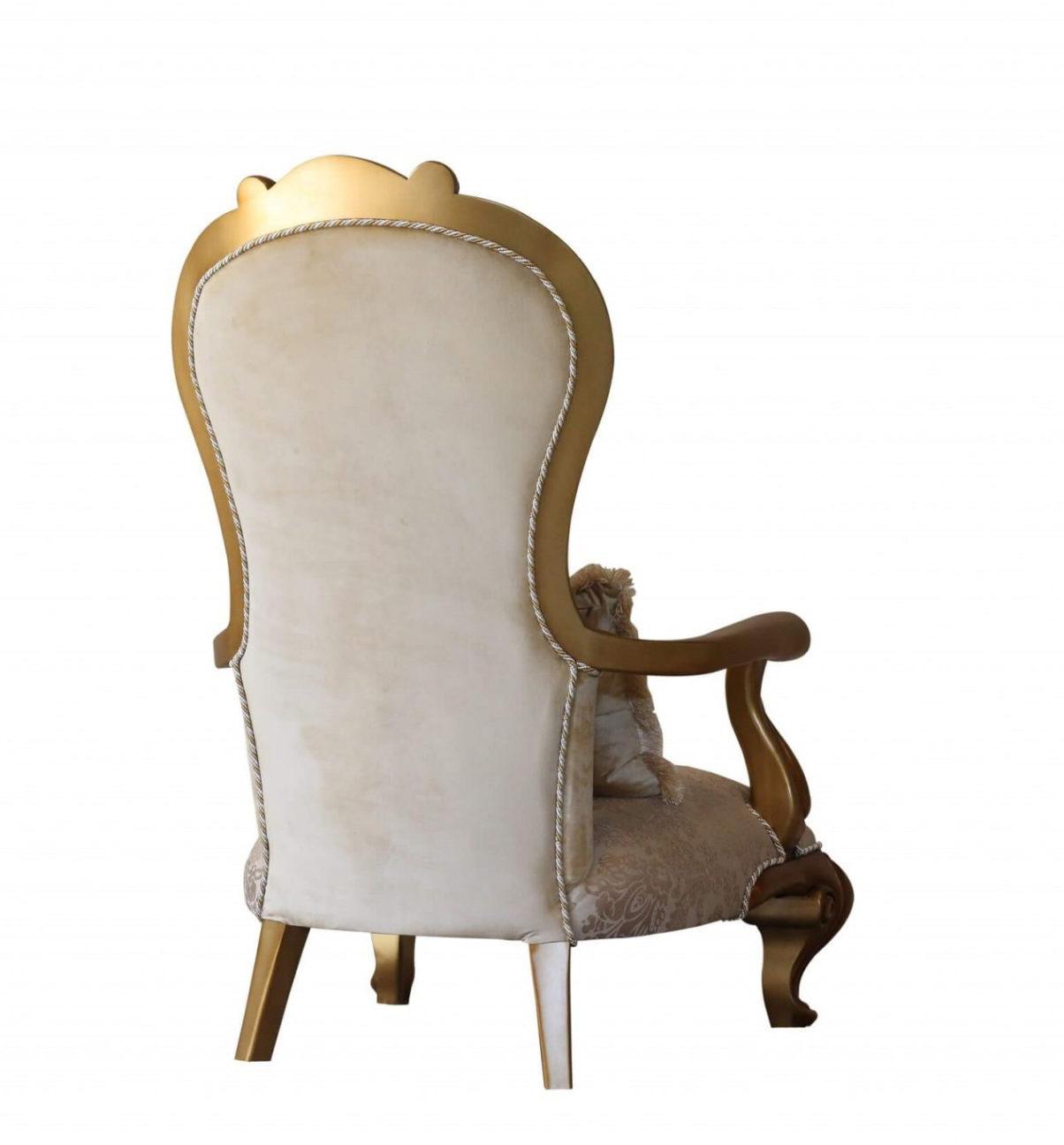 

    
EUROPEAN FURNITURE CARLOTTA Arm Chair Gold/Bronze 41951-C
