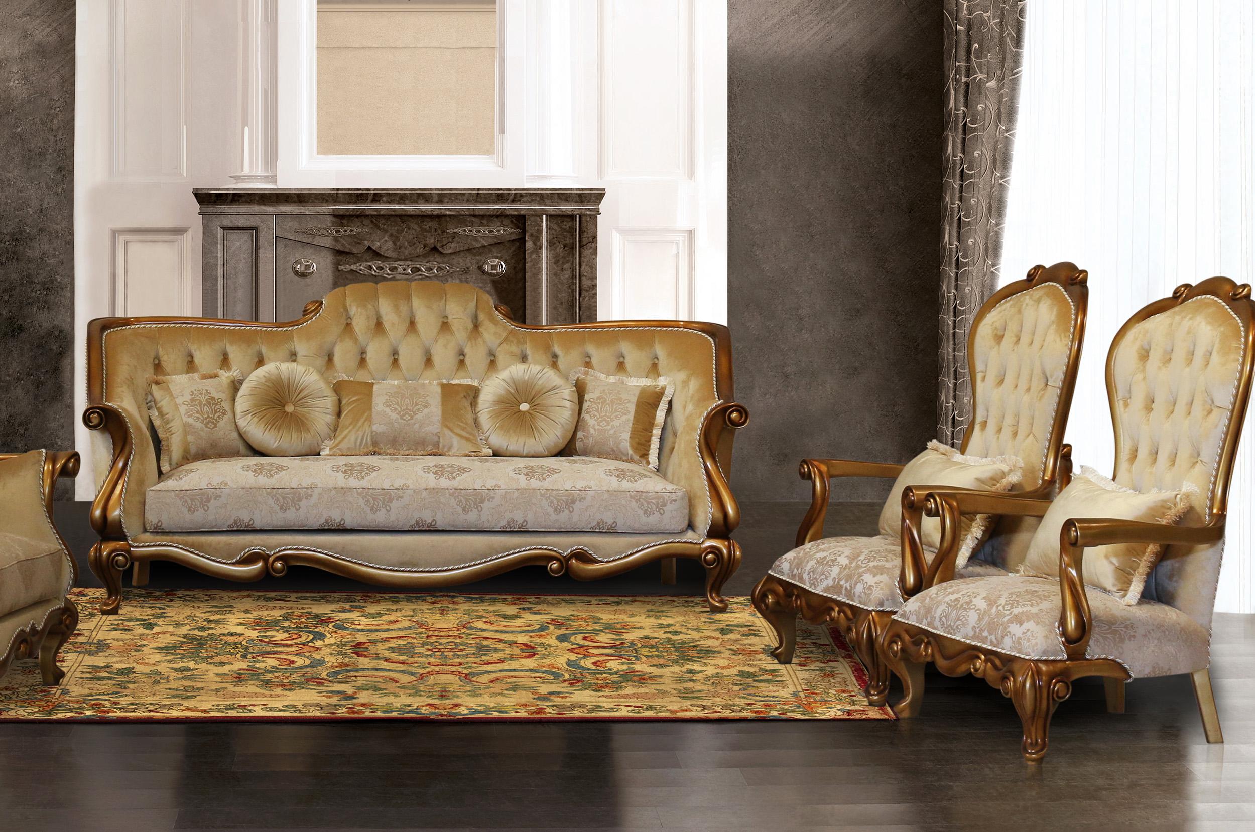 

    
41951-C-Set-2 Luxury Gold & Bronze CARLOTTA Chair Set 2 Pcs EUROPEAN FURNITURE Traditional Classic
