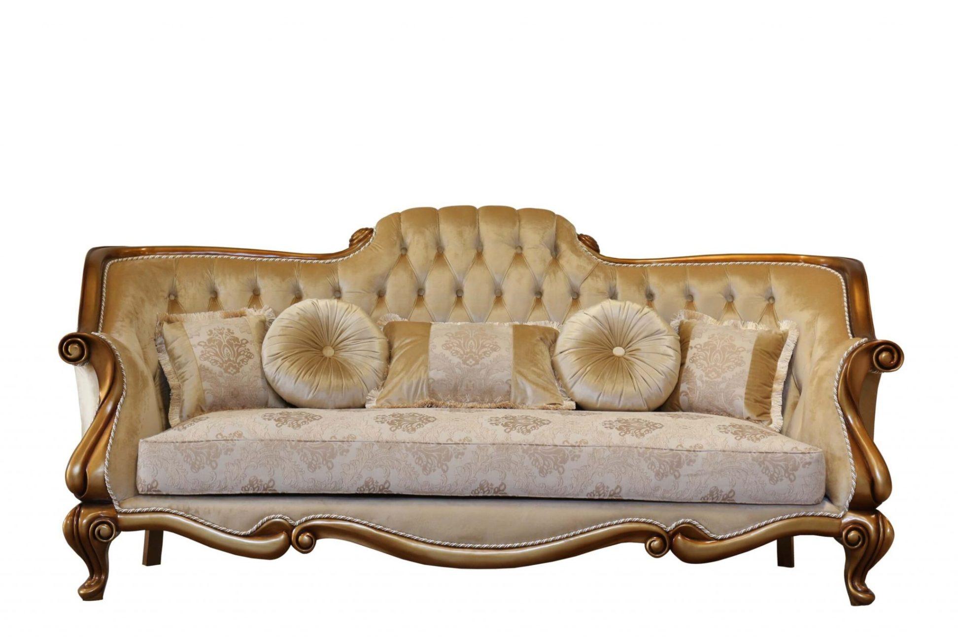 

    
Luxury Gold & Bronze CARLOTTA Sofa EUROPEAN FURNITURE Traditional Classic
