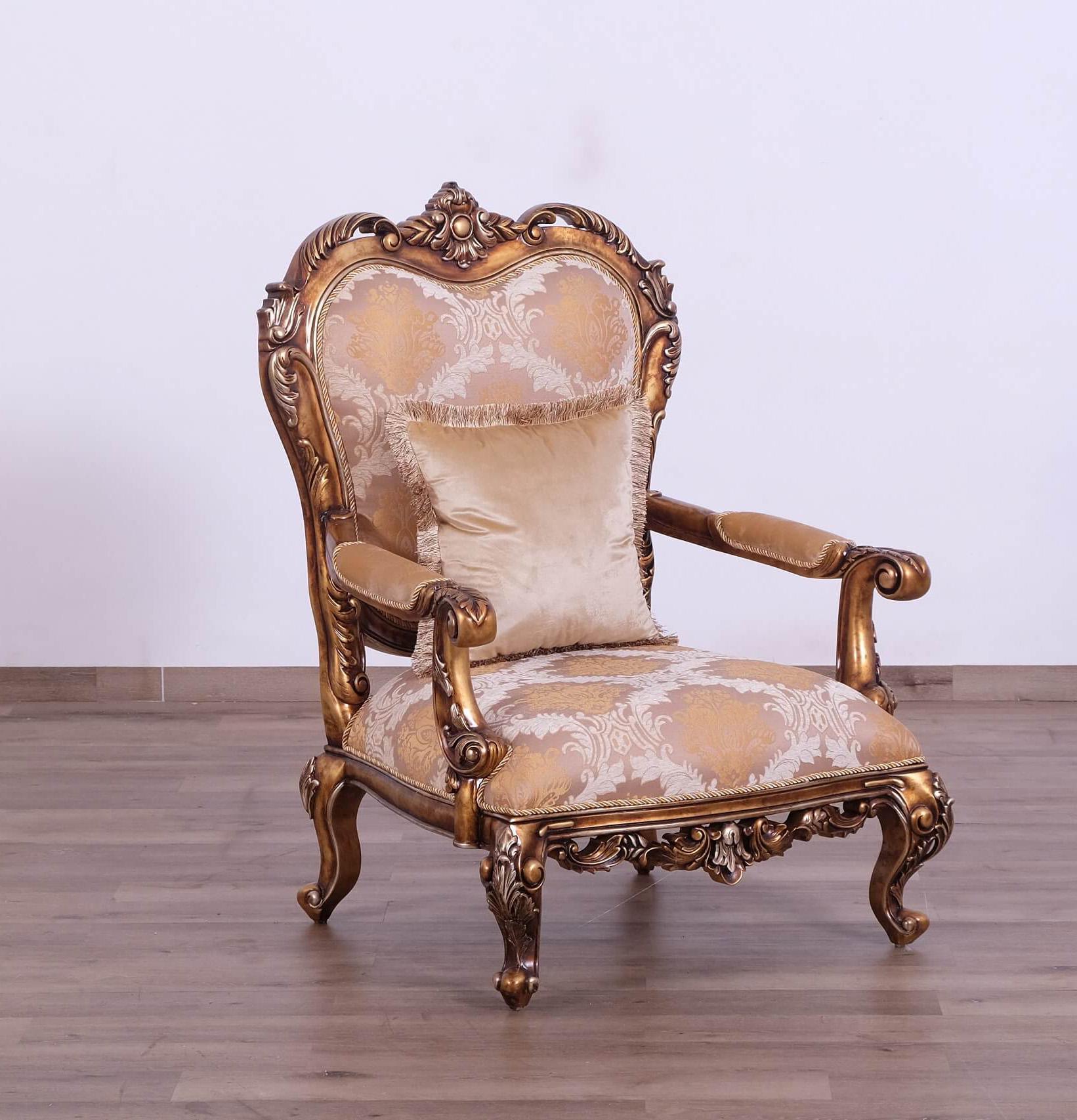 

    
44698-Set-3 Luxury Gold & Parisian Bronze ROSELLA II Sofa Set 3Pcs EUROPEAN FURNITURE Classic
