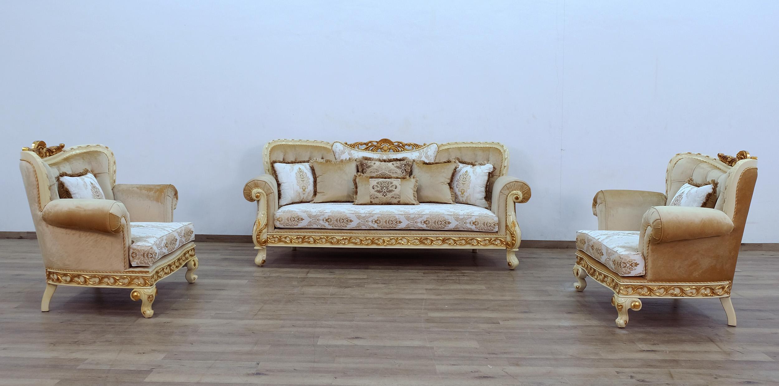 

        
6015445261217Luxury Gold & White Wood Trim FANTASIA Chair EUROPEAN FURNITURE Traditional

