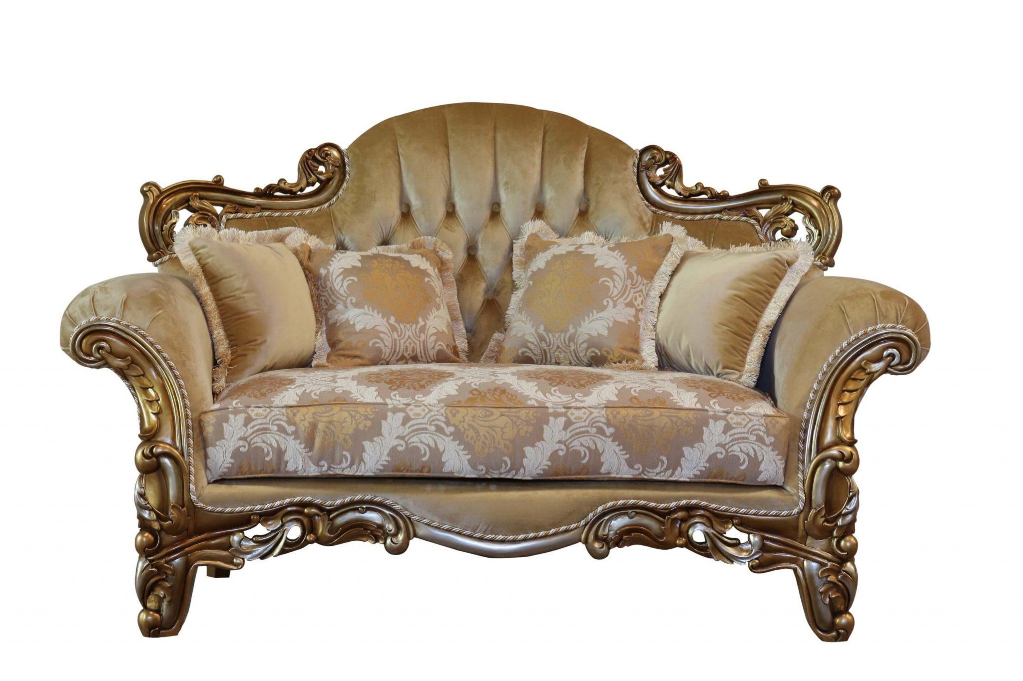 

    
43553-Set-4 Luxury Golden Brown & Silver Wood Trim ALEXSANDRA Sofa Set 4 Pcs EUROPEAN FURNITURE
