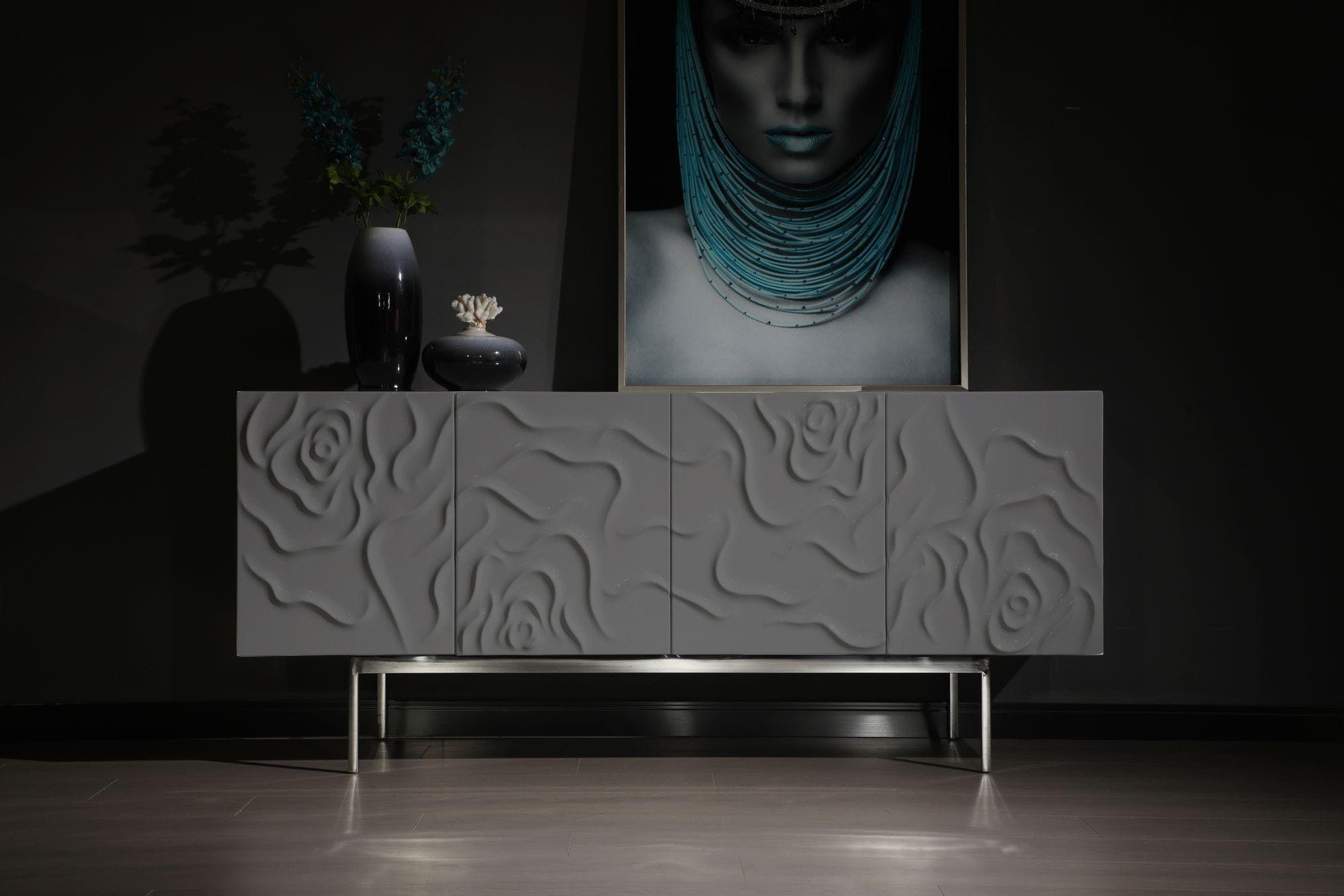 

                    
Buy Luxury Grey High Gloss Carved Rose Buffet Modrest Gwen VIG Contemporary

