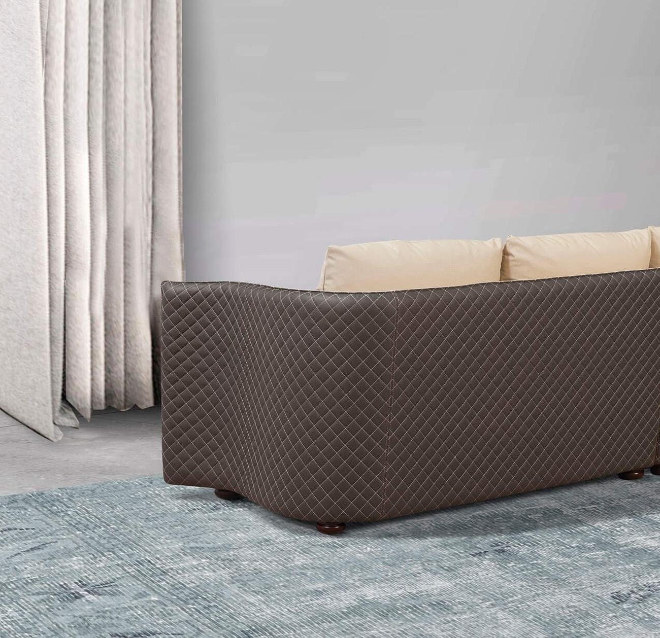 

    
 Order  Luxury Italian Leather Lite Grey & Taupe Sofa Set 3Pcs MAKASSAR EUROPEAN FURNITURE
