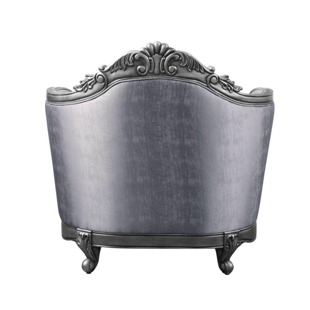 

    
Acme Furniture Ariadne Arm Chair Platinum/Silver/Gray 55347
