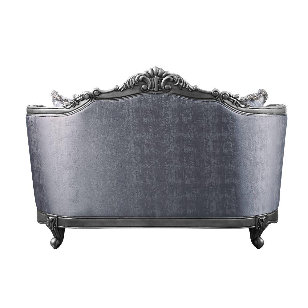 

    
Acme Furniture Ariadne Loveseat Platinum/Silver/Gray 55346
