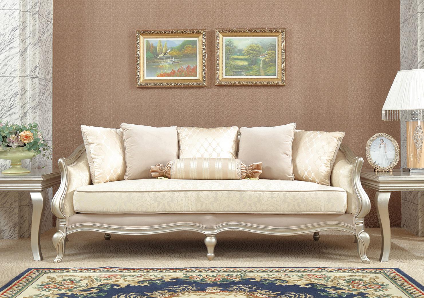 

    
Luxury Metallic Silver Finish Sofa Set 3Pcs Modern Homey Design HD-700
