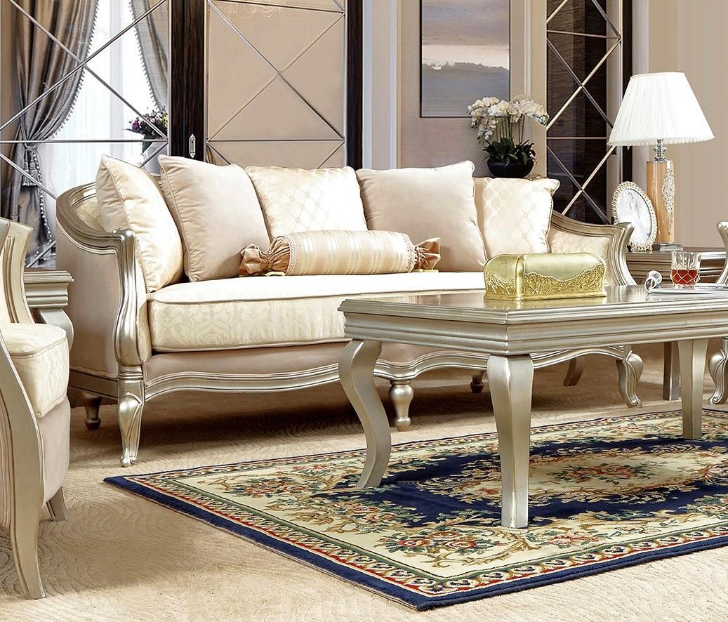 

    
Luxury Metallic Silver Finish Sofa Modern Homey Design HD-700
