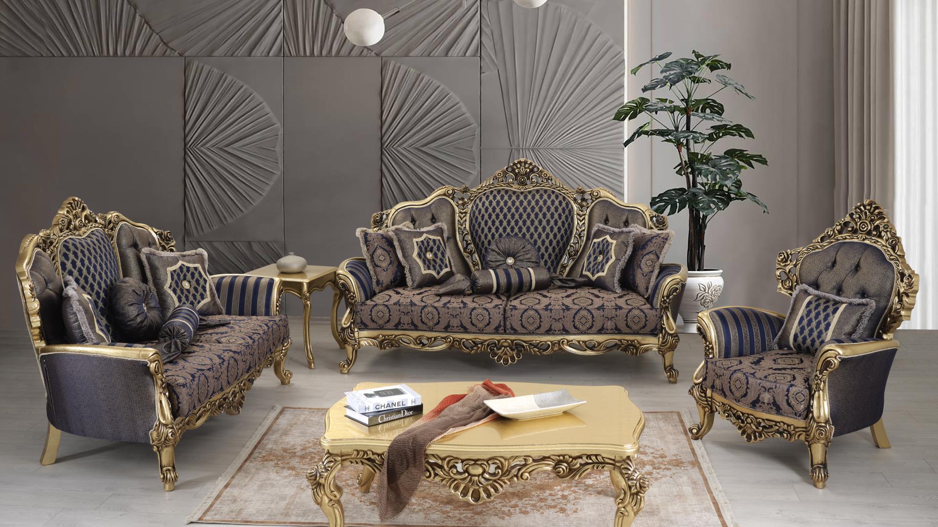 

    
Galaxy Home Furniture VICTORIA Sofa Navy/Gold VICTORIA-S
