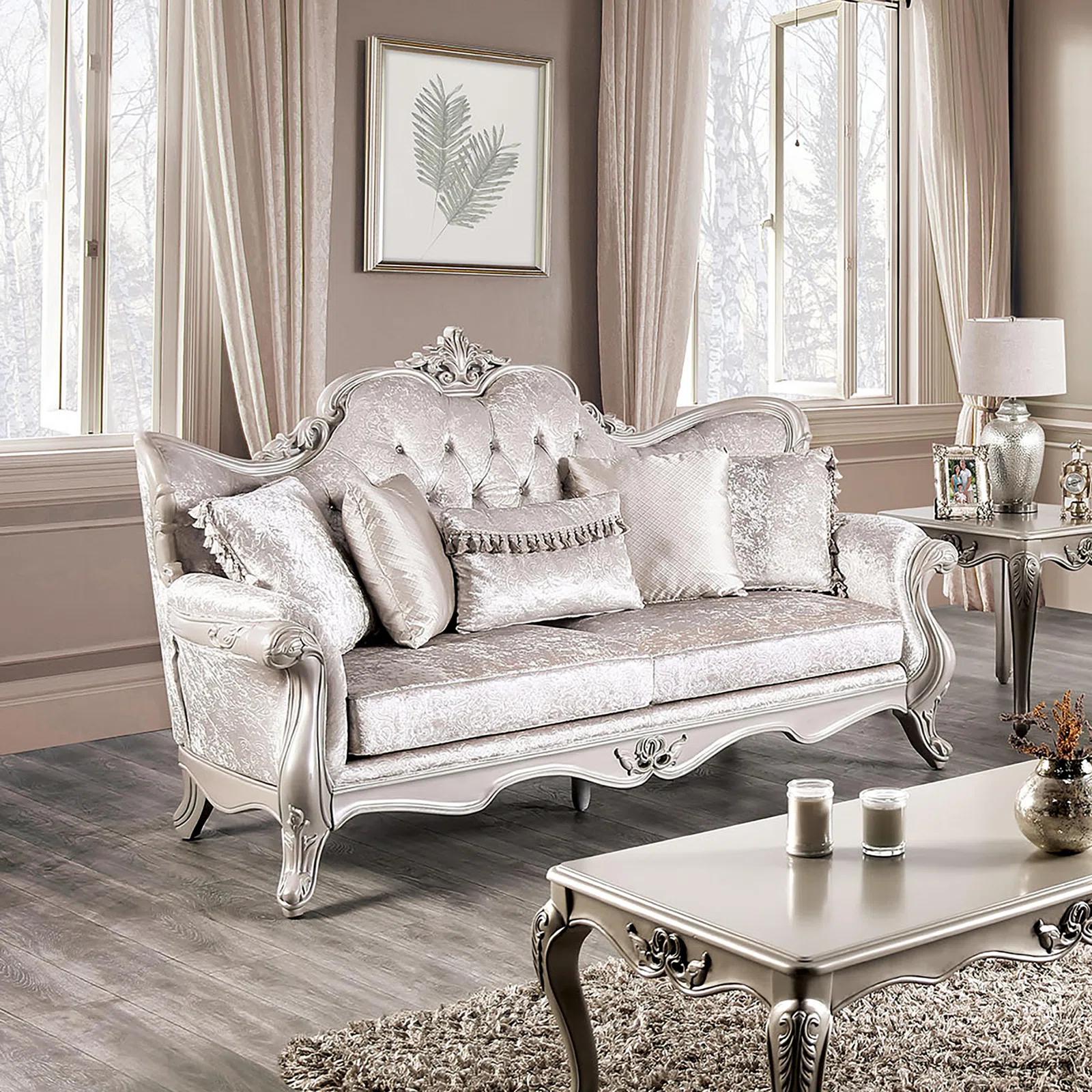 

    
 Shop  Luxury Off-White Tufted Sofa Set 2Pcs ACAPULCO FM65001WH-SF FoA Traditional
