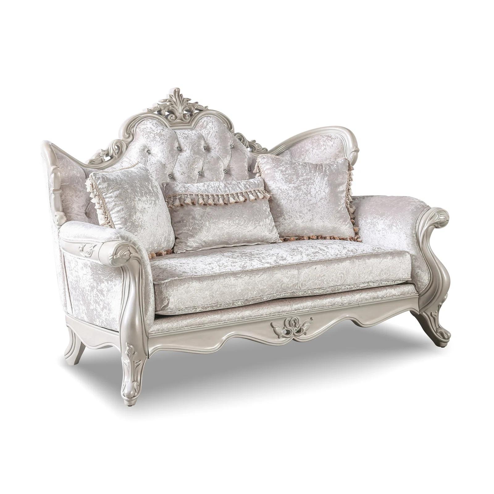 

                    
Furniture of America FM65001WH-SF-Set Sofa Set Off-White Fabric Purchase 
