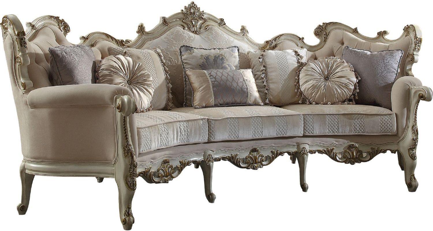 

    
Luxury Oversized Sofa Fabric & Antique Pearl Picardy II 56880 ACME Traditional
