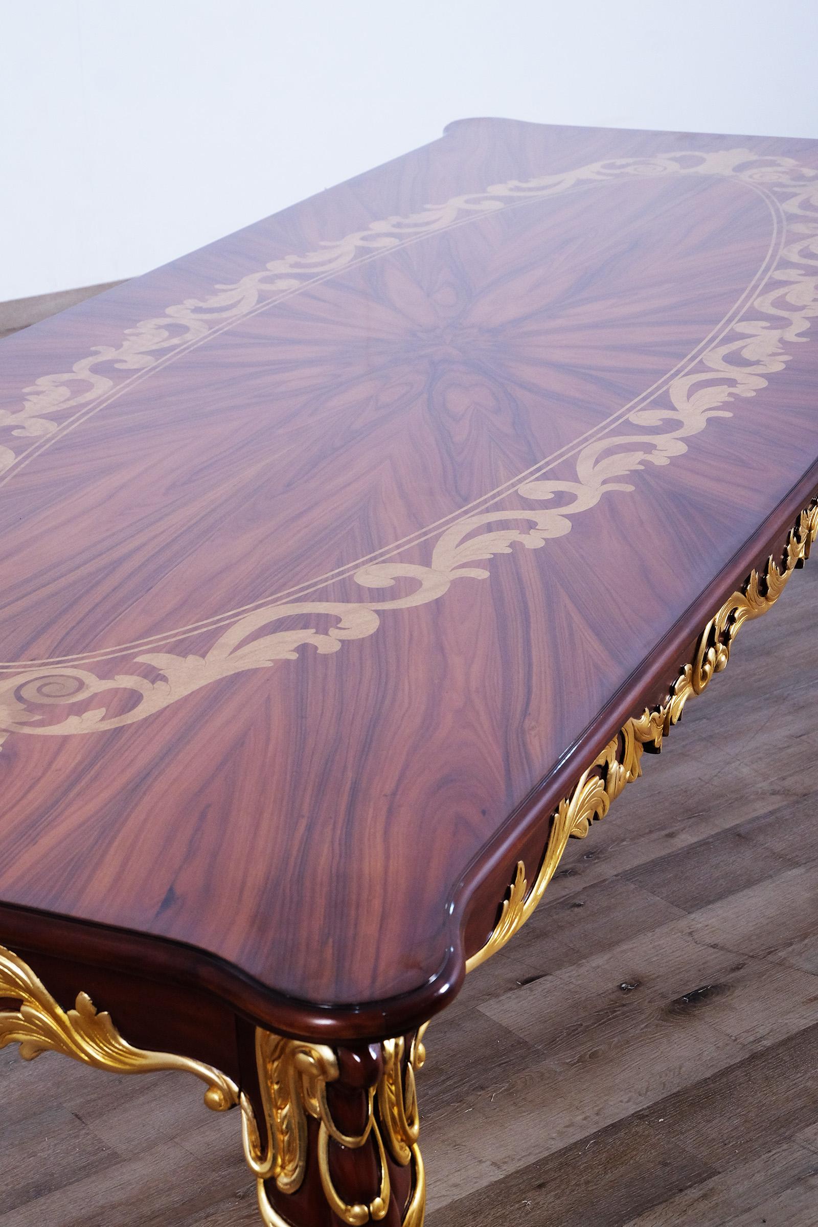 

    
68582-DT Luxury Rosewood & Maple LUXOR Dining Table EUROPEAN FURNITURE Traditional
