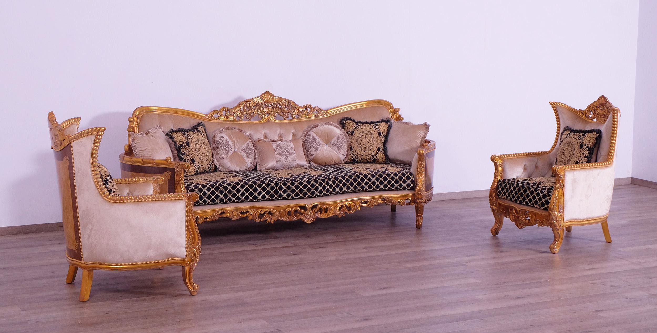 

    
31052-C Luxury Sand Black & Gold Wood Trim MODIGLIANI Chair EUROPEAN FURNITURE Classic
