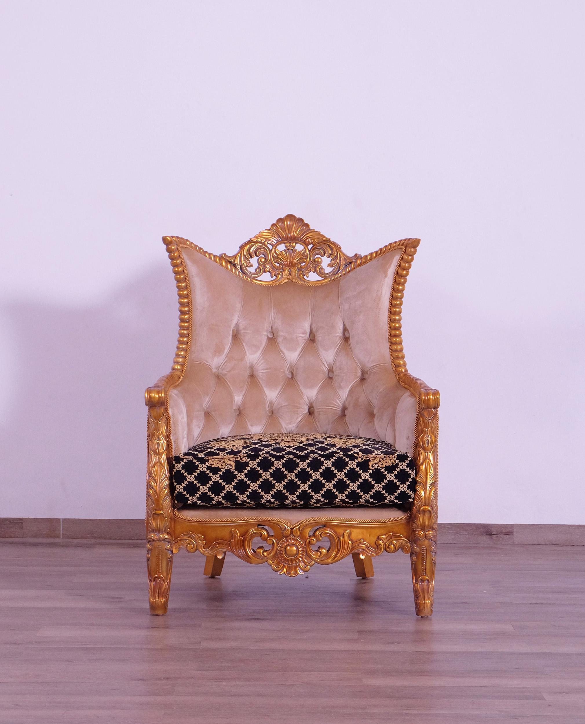 

    
31052-S-Set-3 Luxury Sand Black & Gold Wood Trim MODIGLIANI Sofa Set 3Pcs EUROPEAN FURNITURE
