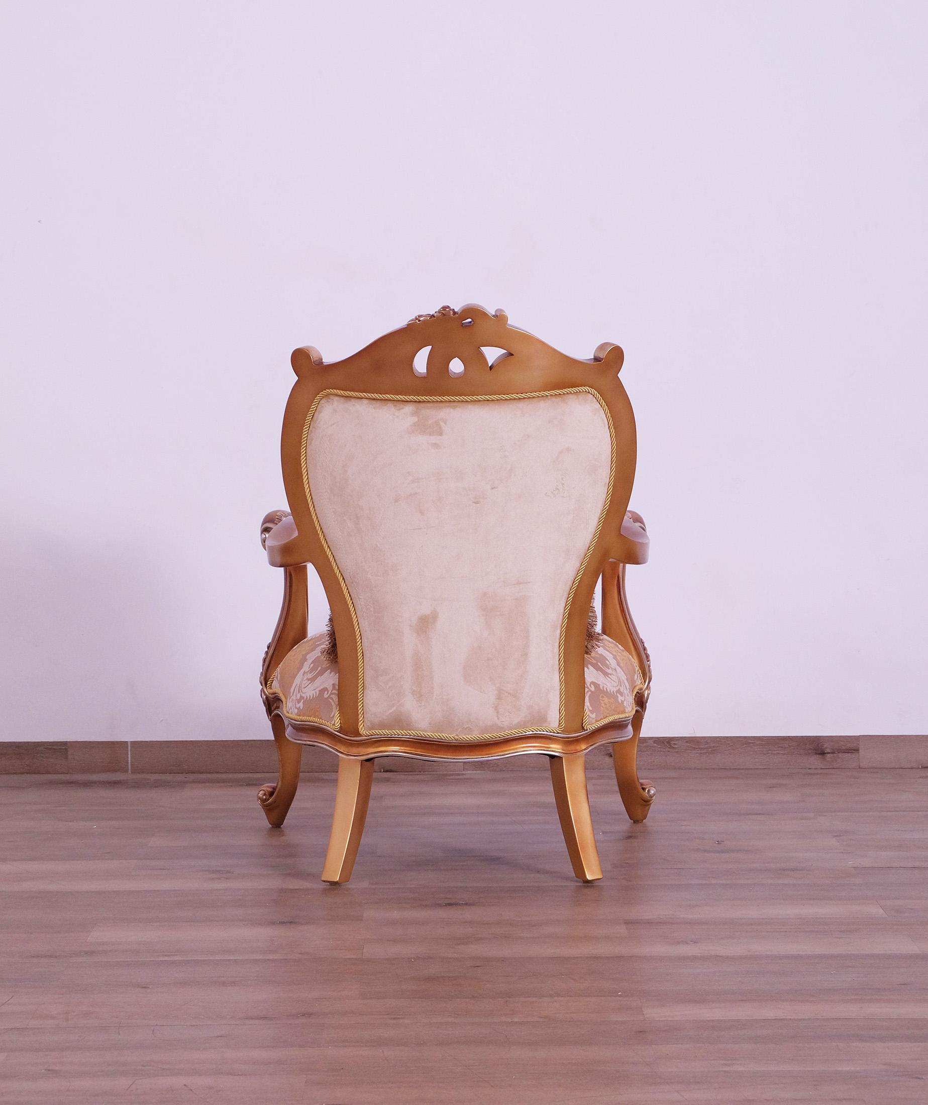 

    
Luxury Sand & Gold Wood Trim AUGUSTUS Chair EUROPEAN FURNITURE Traditional
