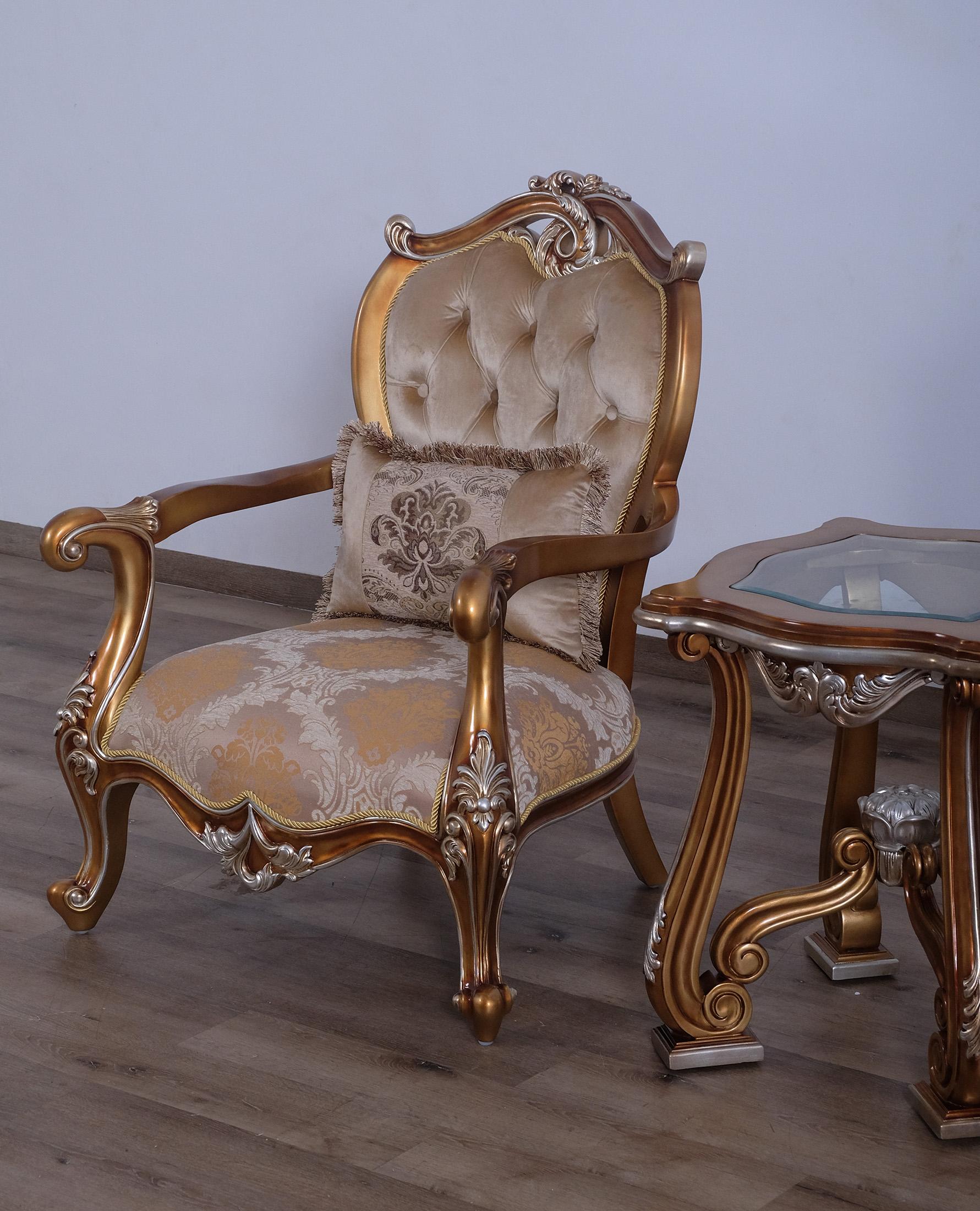 

    
37057-C-Set-2 Luxury Sand & Gold Wood Trim AUGUSTUS Chair Set 2 Pcs EUROPEAN FURNITURE Traditional
