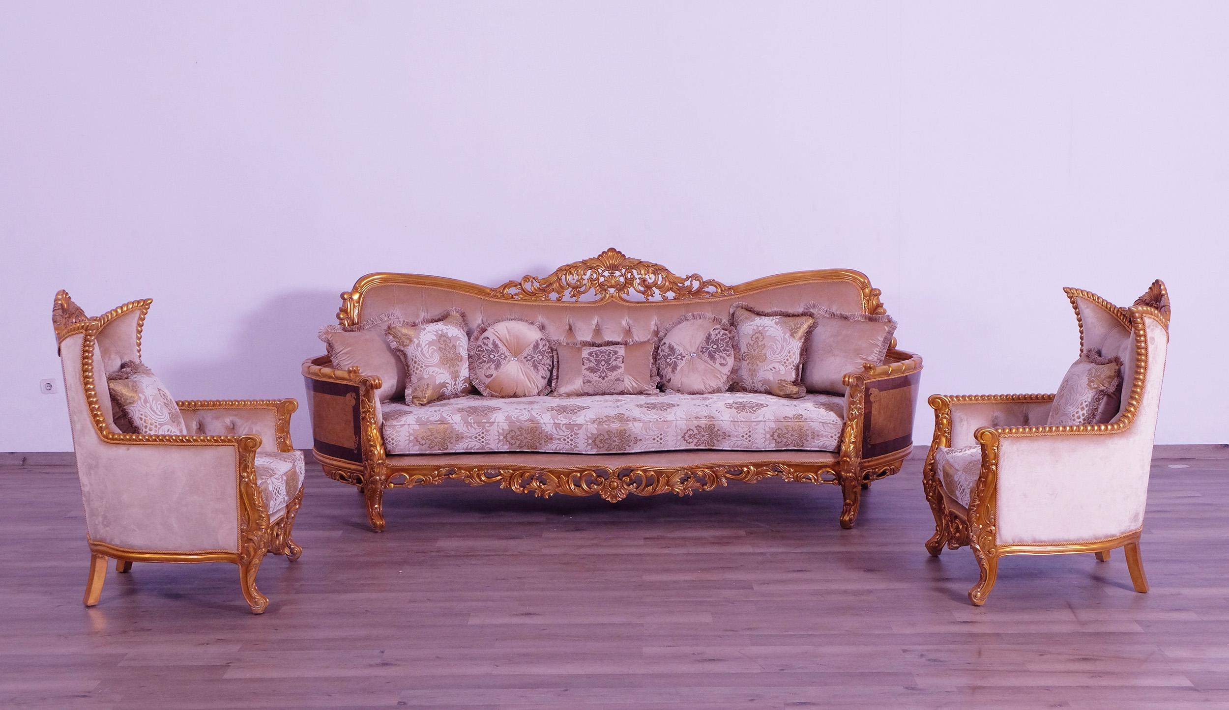 

    
 Order  Luxury Sand & Gold Wood Trim MODIGLIANI III Chair EUROPEAN FURNITURE Traditional

