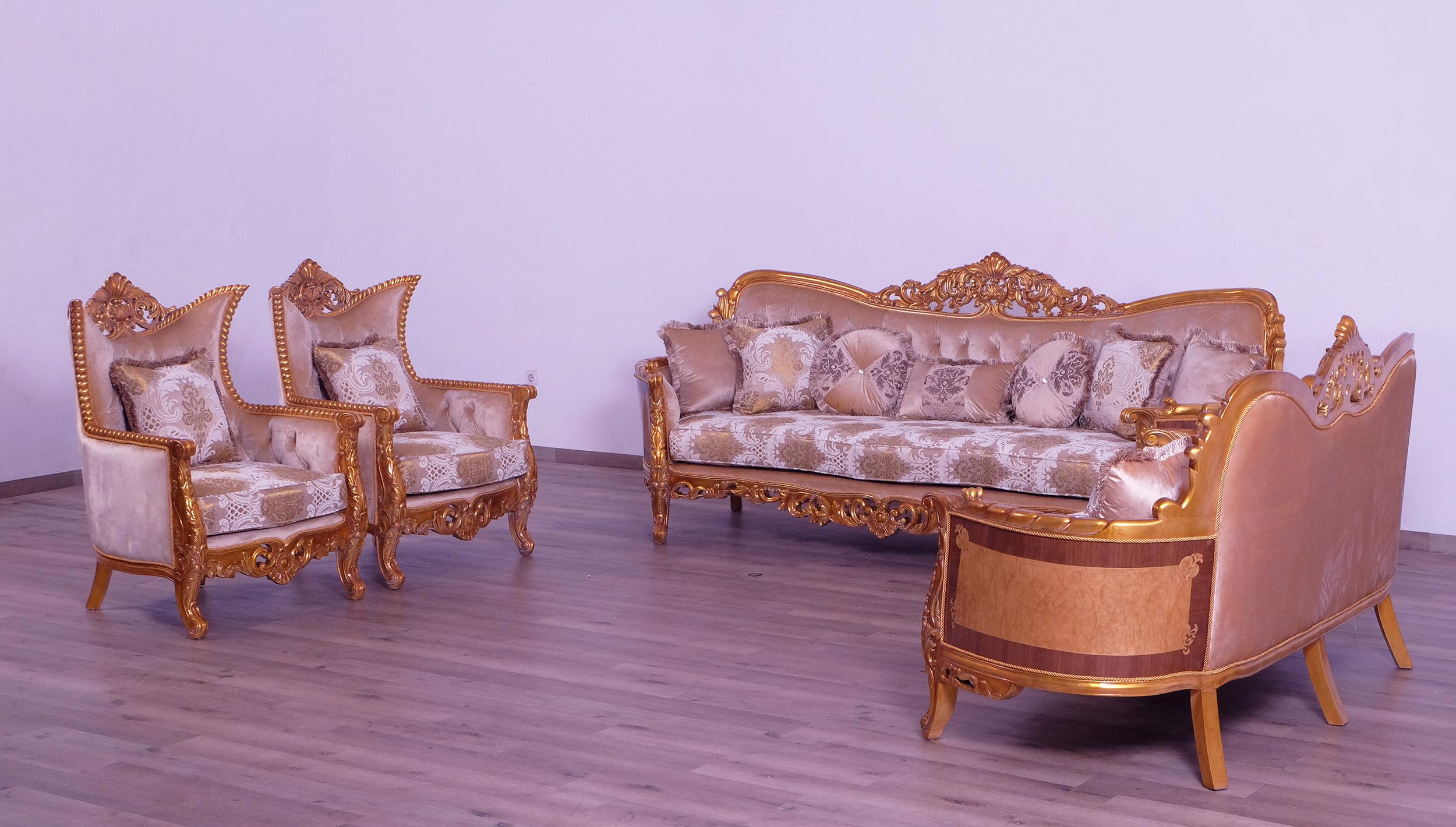 

    
 Photo  Luxury Sand & Gold Wood Trim MODIGLIANI III Chair EUROPEAN FURNITURE Traditional
