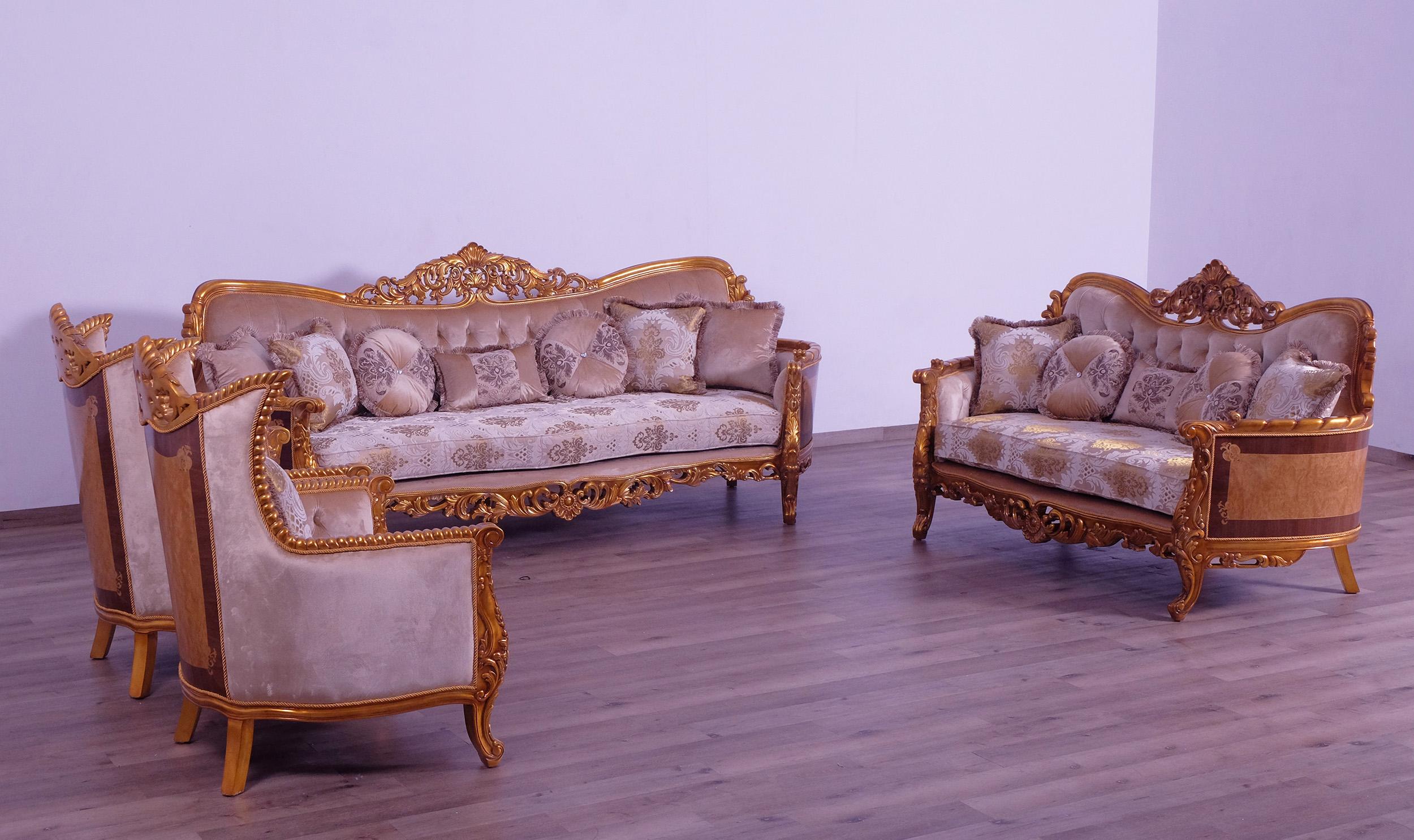 

    
Luxury Sand & Gold Wood Trim MODIGLIANI III Chair Set 2 Pcs EUROPEAN FURNITURE

