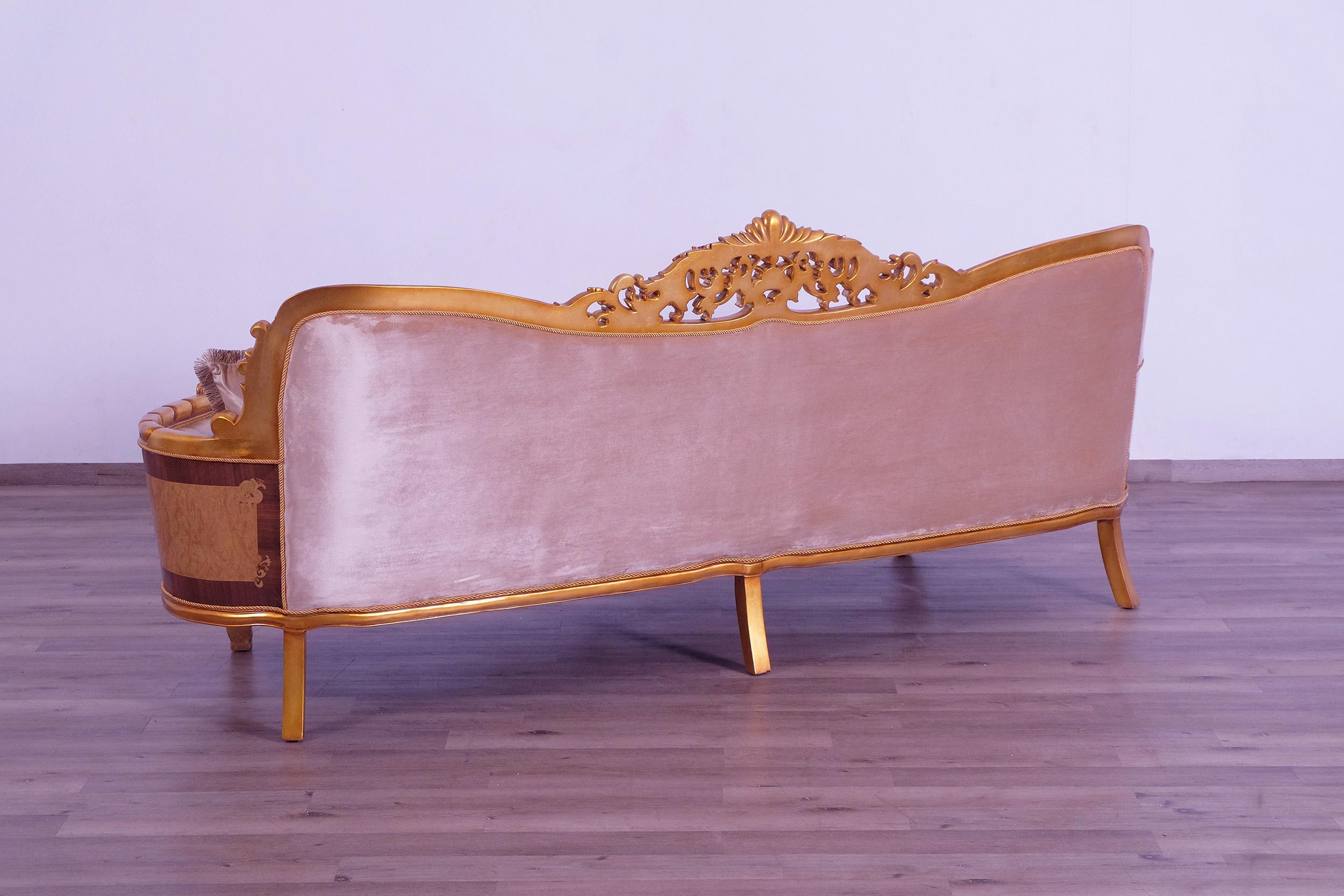 

    
 Photo  Luxury Sand & Gold Wood Trim MODIGLIANI III Sofa Set 2 Pcs EUROPEAN FURNITURE
