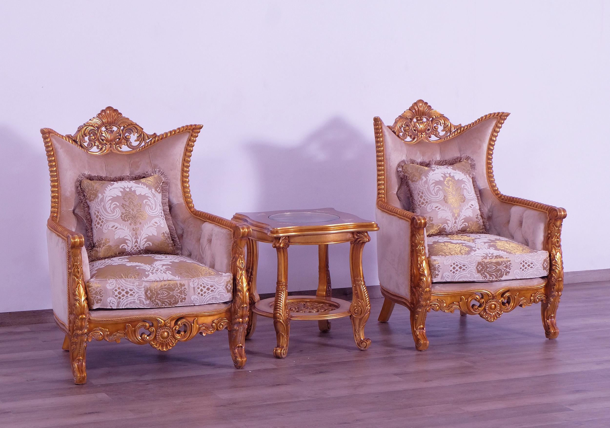 

    
 Order  Luxury Sand & Gold Wood Trim MODIGLIANI III Sofa Set 3 Pcs EUROPEAN FURNITURE
