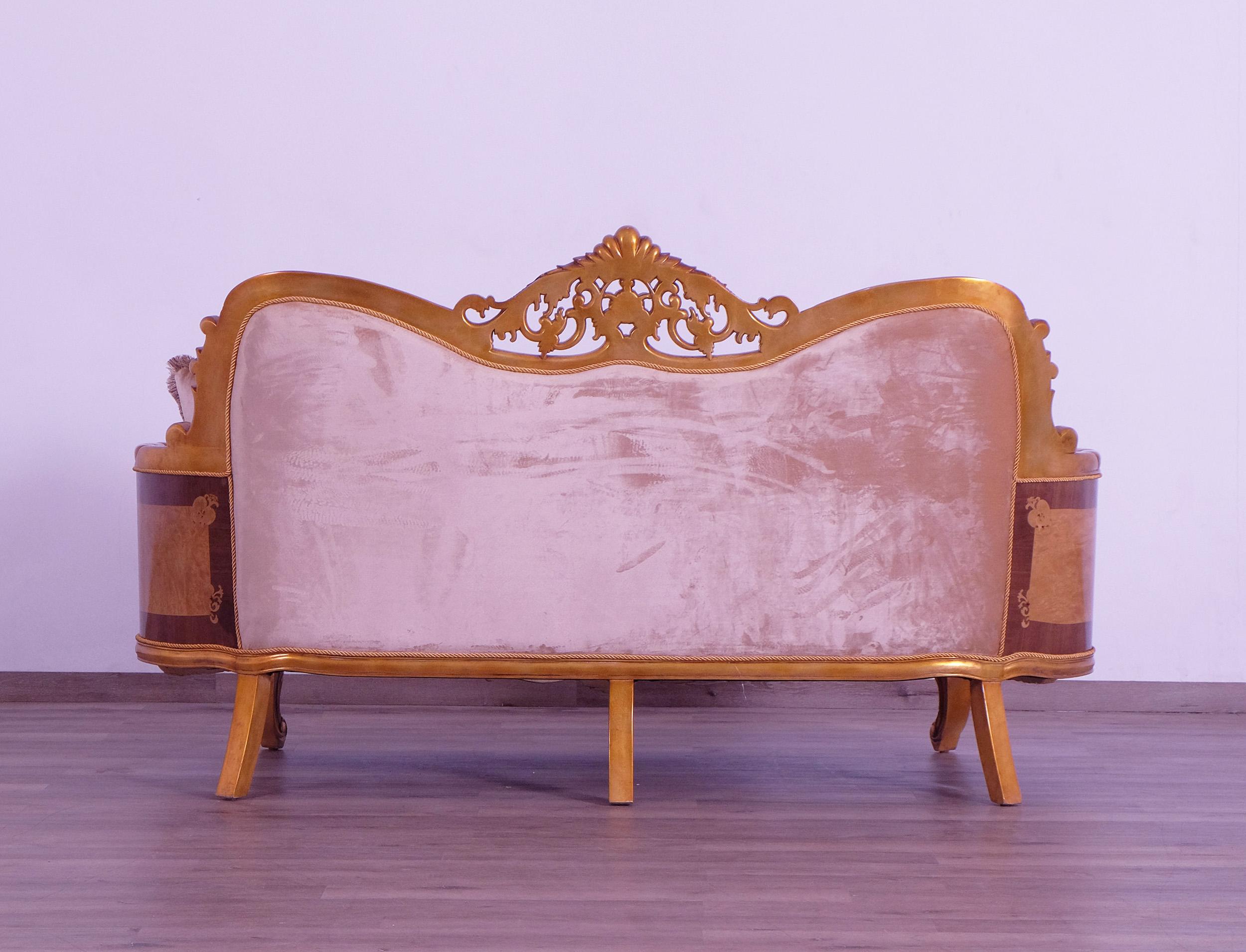

    
 Photo  Luxury Sand & Gold Wood Trim MODIGLIANI III Sofa Set 4 Pcs EUROPEAN FURNITURE
