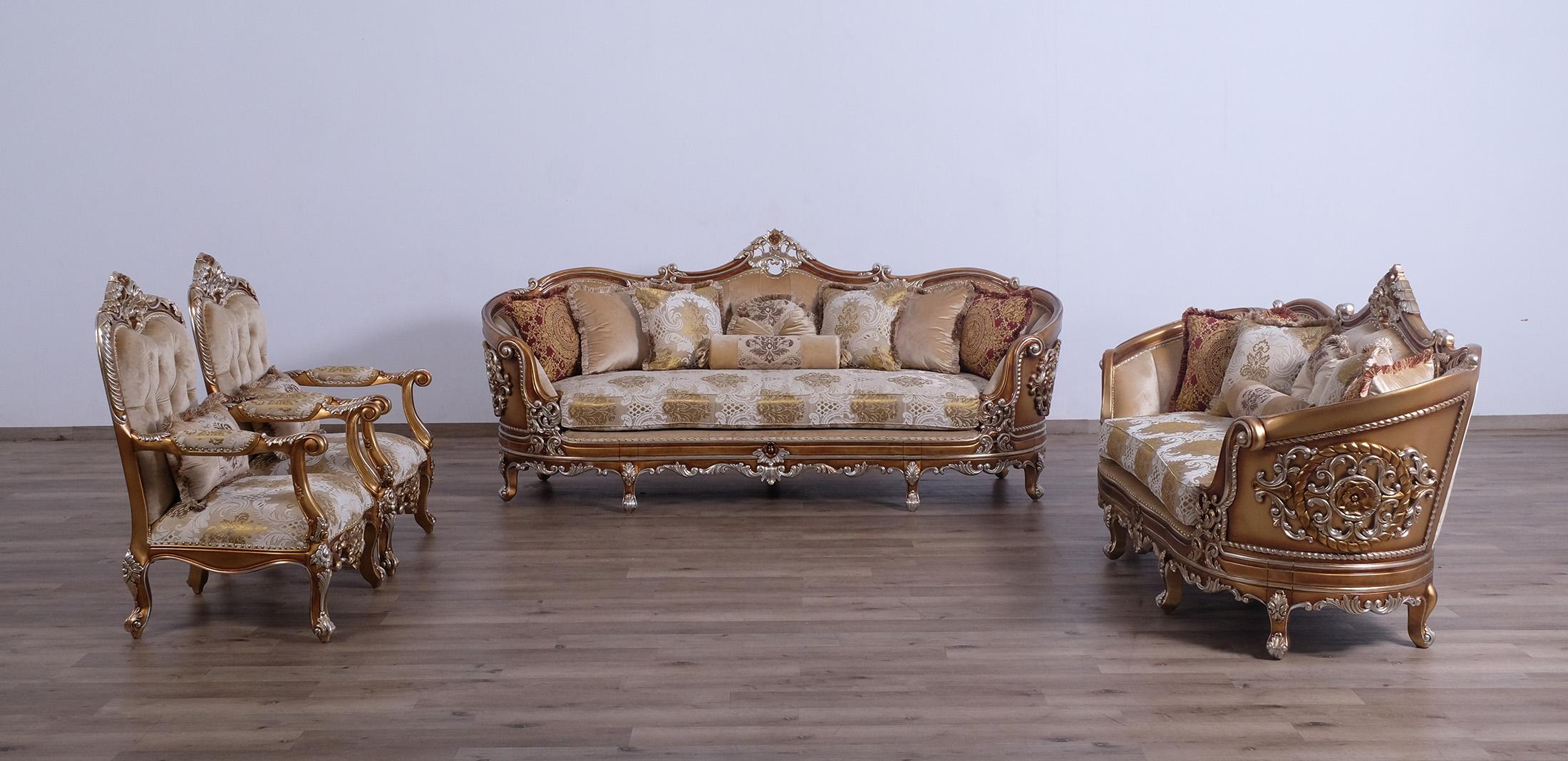 

    
Luxury Sand & Gold Wood Trim SAINT GERMAIN Sofa EUROPEAN FURNITURE Traditional
