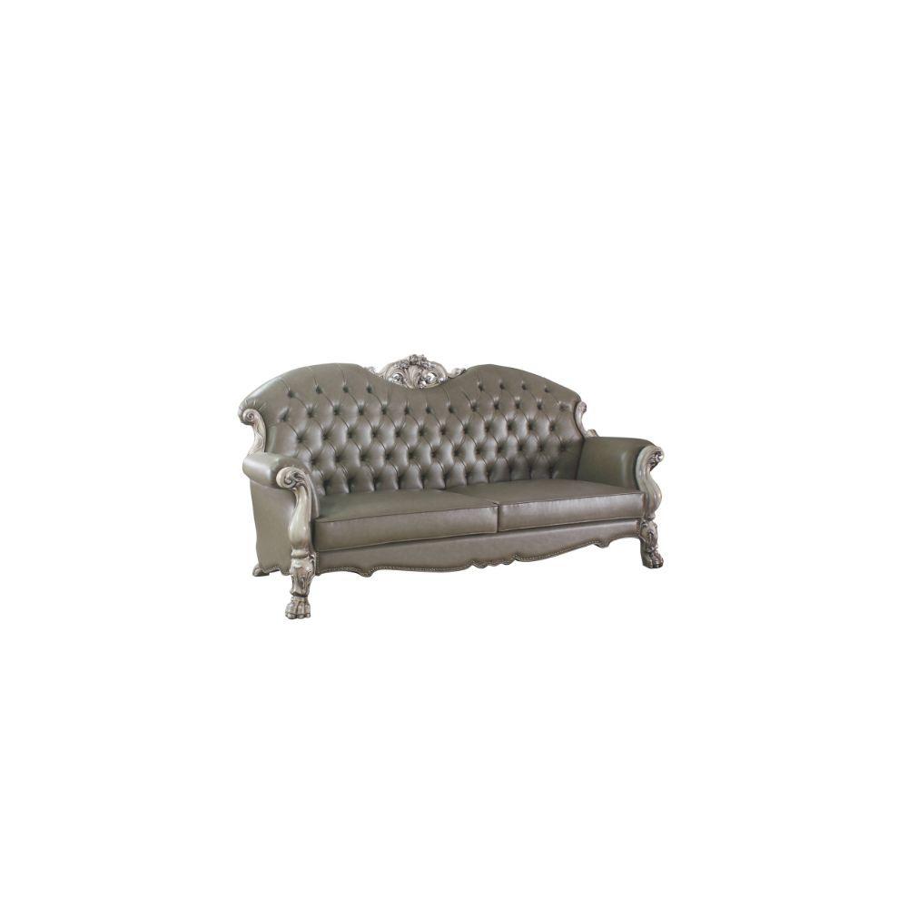 

    
Luxury Vintage Bone White & PU Dresden Sofa  58175 ACME Traditional Classic
