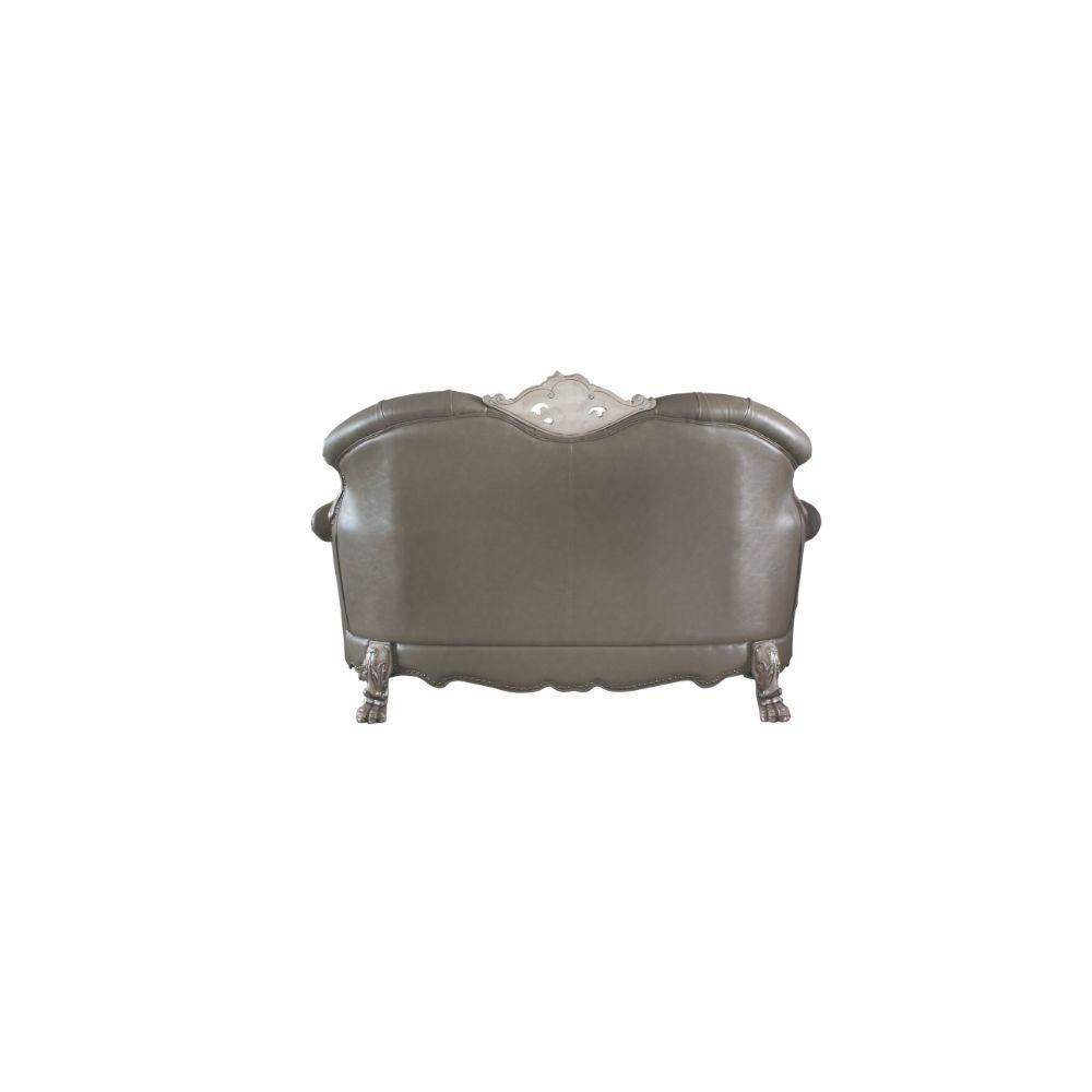 

    
 Photo  Luxury Vintage Bone White & PU Dresden Sofa Set 3 Pcs 58175 ACME Traditional

