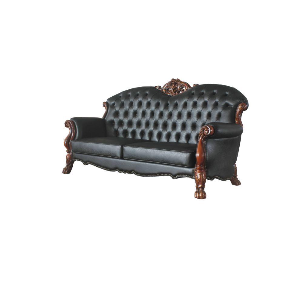 

    
Luxury Vintage Cherry Oak & Black PU Sofa Set 2Ps Dresden 58230 ACME Traditional
