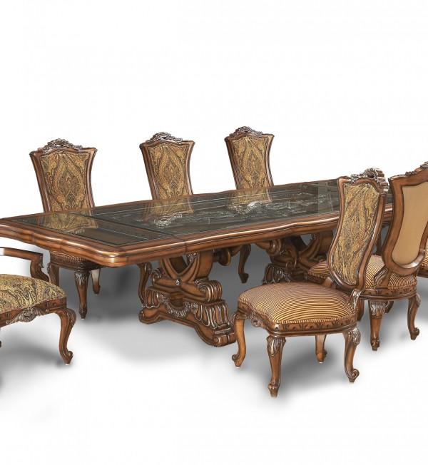 

    
HD-90018 DTSCAC-Set-9 Luxury Walnut Dining Room Set 9P Table w/Extension HD-90018 Classic Traditional
