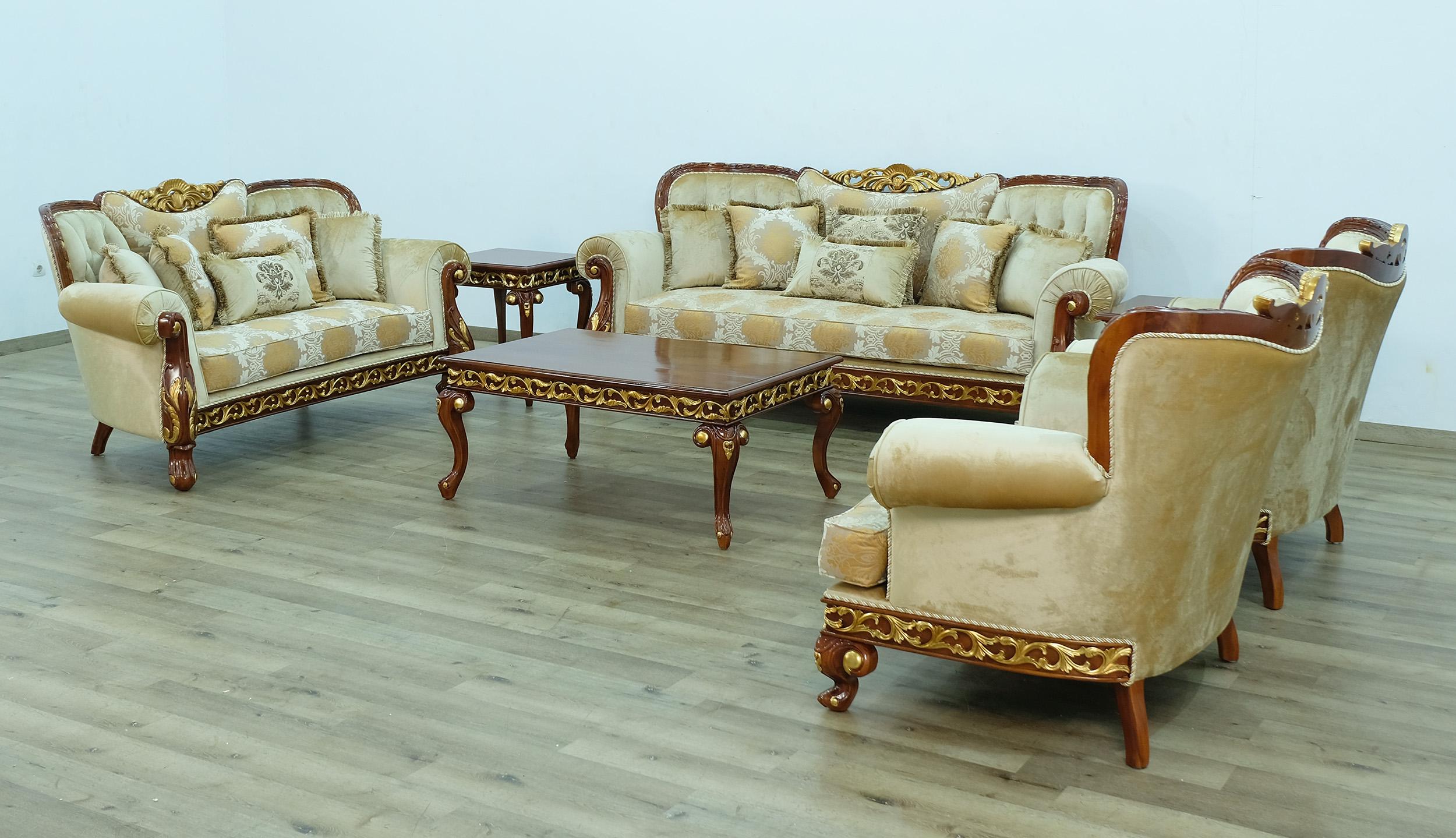 

    
 Shop  Luxury Walnut & Gold Wood Trim FANTASIA Chair EUROPEAN FURNITURE Traditional
