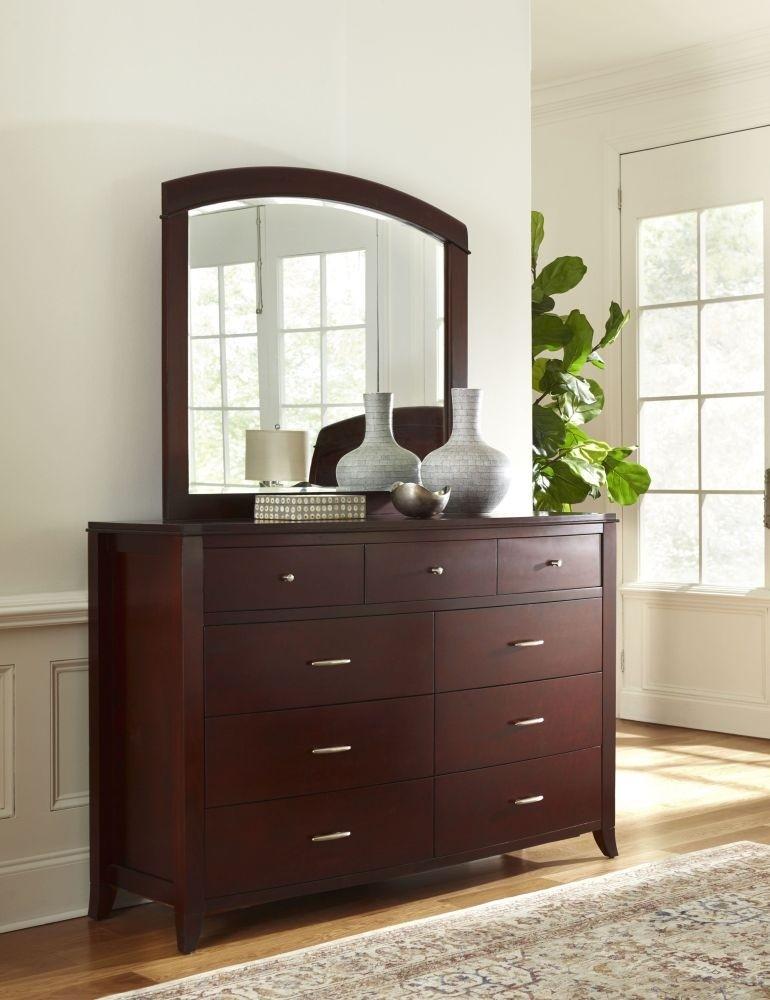 

    
Mahogany Finish Dresser & Mirror Set 2Pcs BRIGHTON by Modus Furniture
