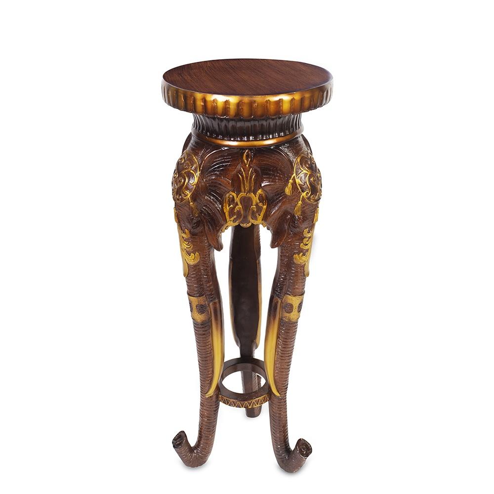 

    
Mahogany & Gold Finish Traditional Style Pedestal Homey Design HD-AC15
