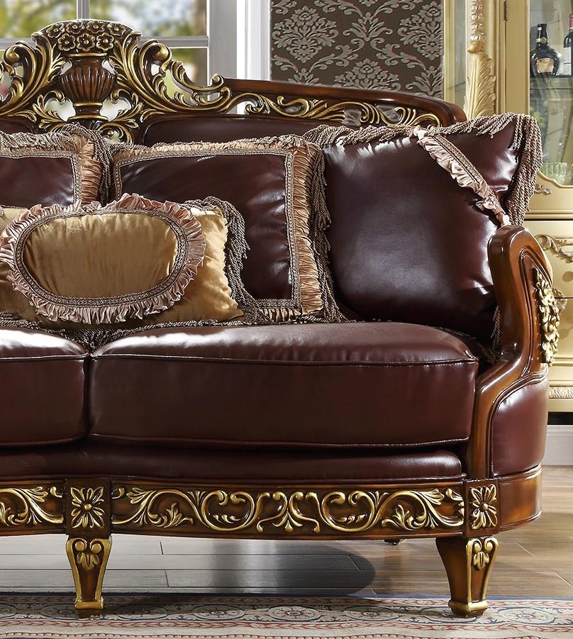 

                    
Homey Design Furniture HD-89 2PC SOFA SET Sofa Set Mahogany/Brown Leather Purchase 
