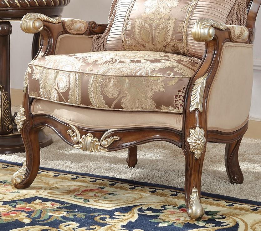 

    
Homey Design Furniture HD-8320 Arm Chairs Mahogany/Brown/Beige HD-C8320
