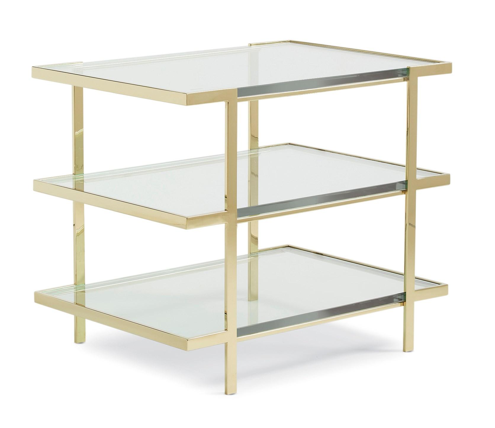 

    
Majestic Gold Finish THE TOP TO BOTTOM END TABLE by Caracole
