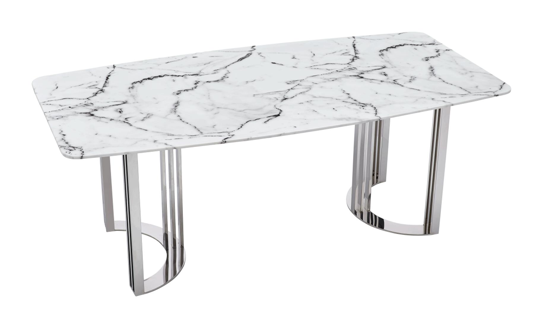 

    
ESF 131 Silver Marble Dining Dining Table Set Gray 131-Dining-5PC
