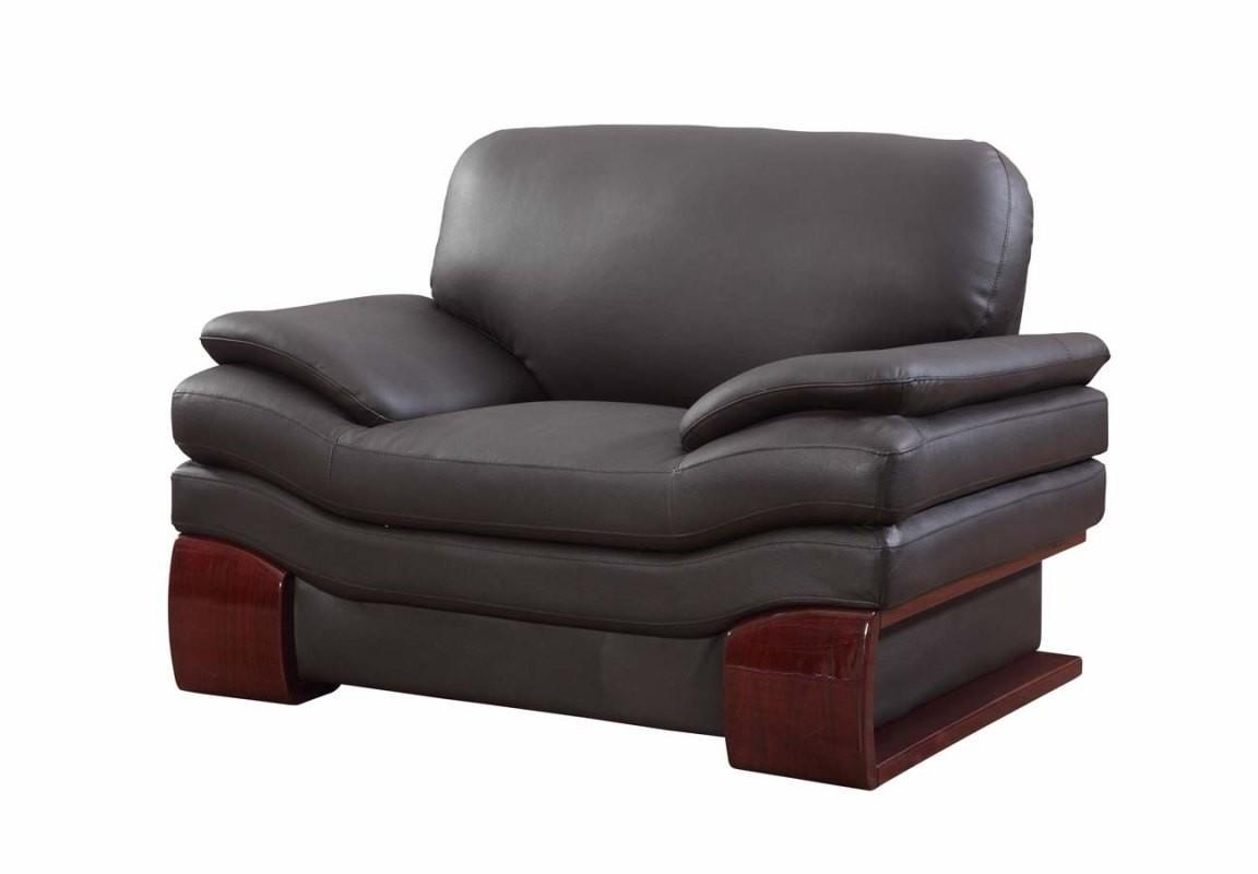Contemporary Arm Chairs Matherly SKU: ORNL4852 in Brown Leather Match