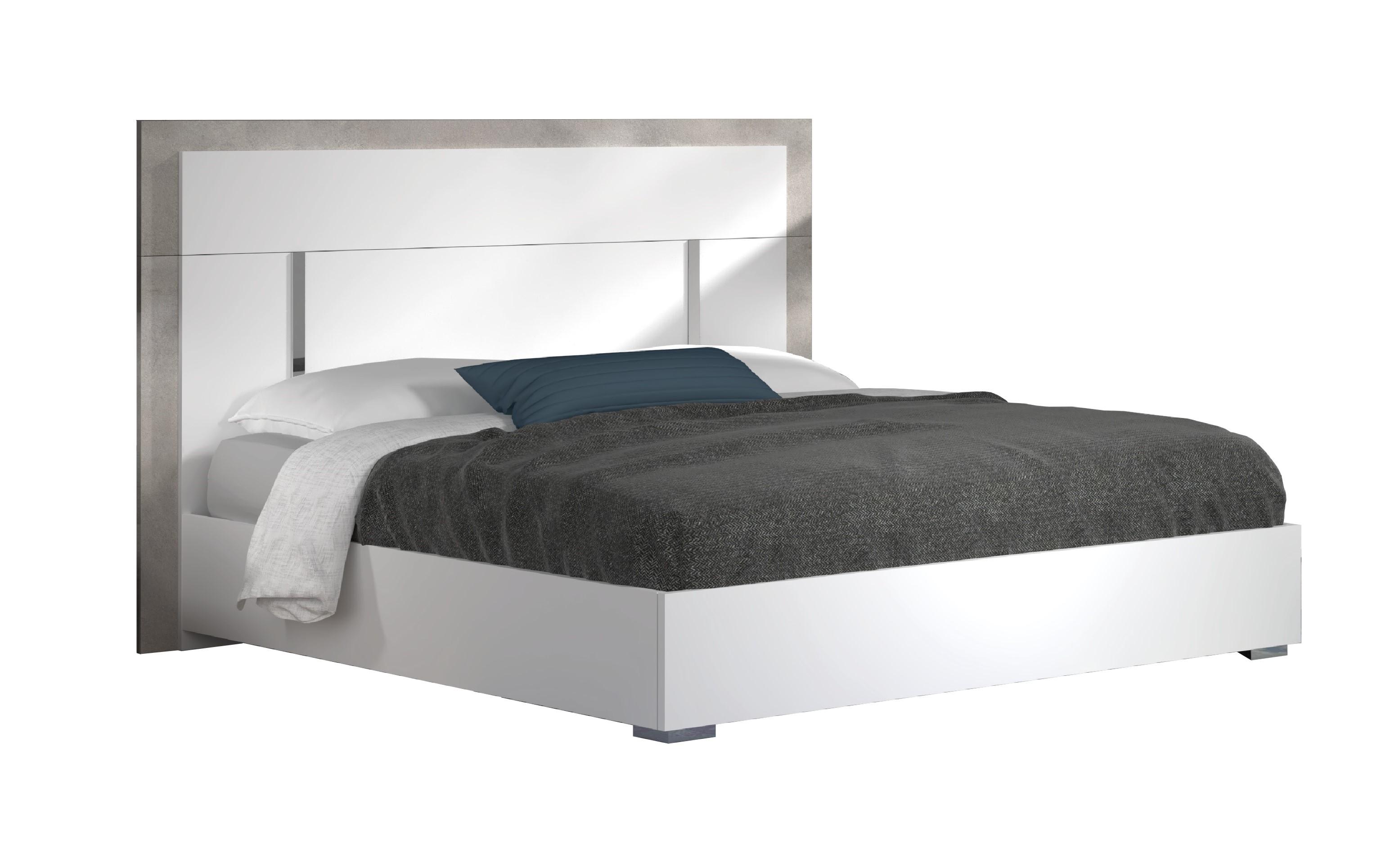 Contemporary, Modern Panel Bed Infinity 17448-K in White 