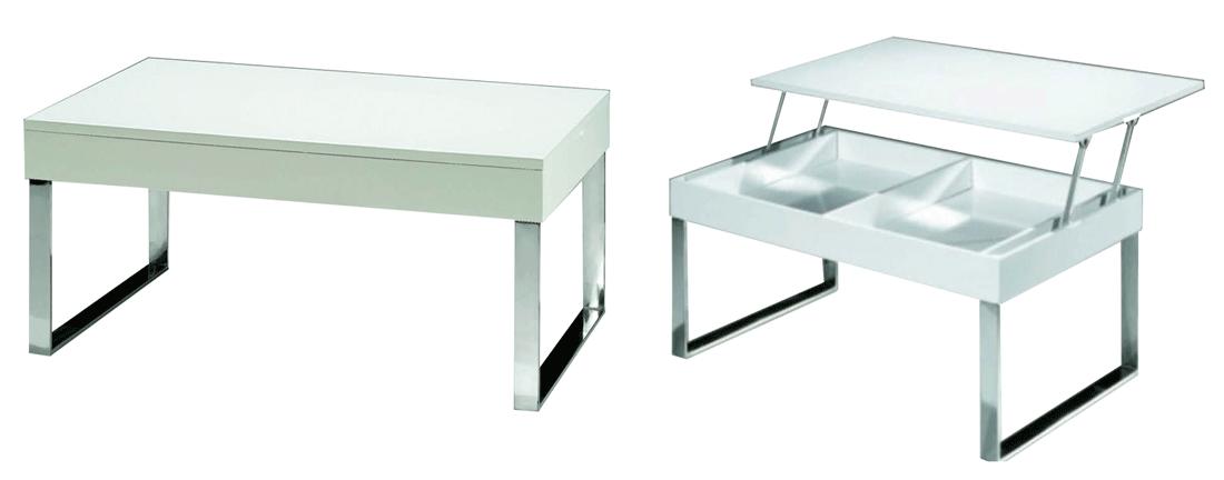 Contemporary Coffee Tables Caleb 144WHCT in White 