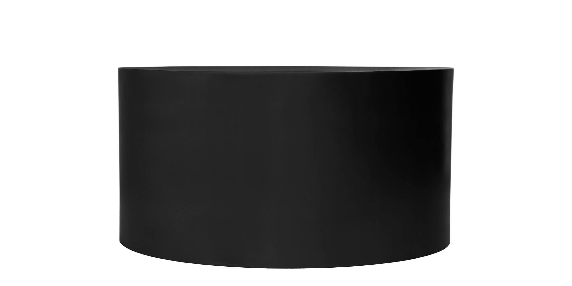 

        
753359800912Matte Black Metal Round Coffee Table Set CYLINDER 295 Meridian Contemporary
